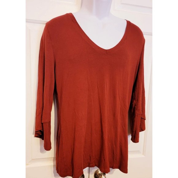 Soft Surroundings Orange/Rust Tunic Size Large - Picture 4 of 5